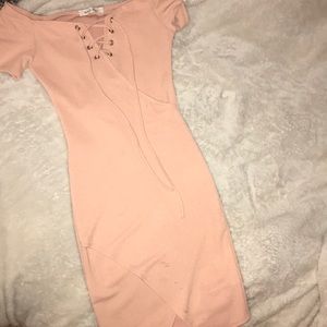 A light pink dress